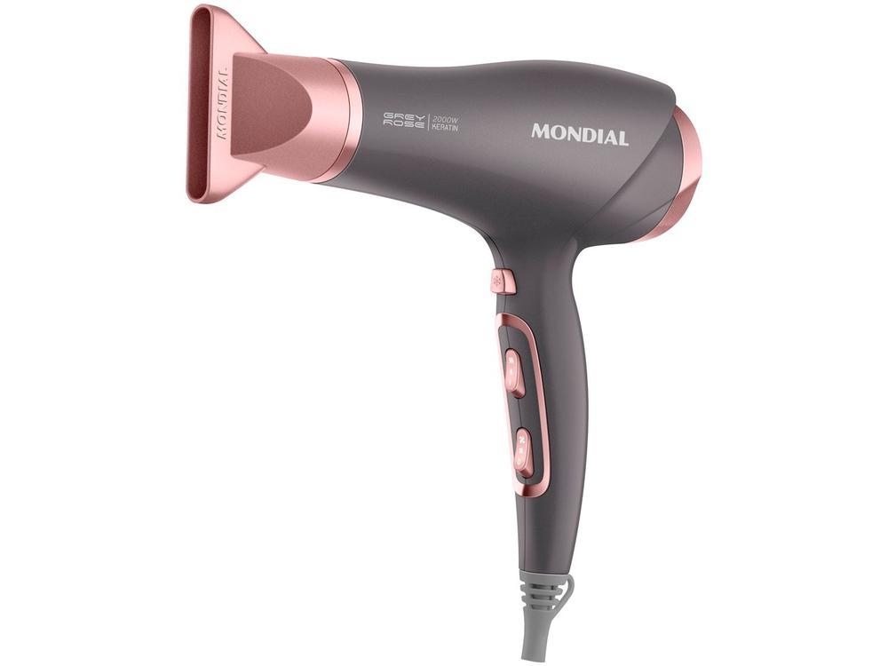 Secador de Cabelo Mondial Keratin Grafite e Rosé - 10
