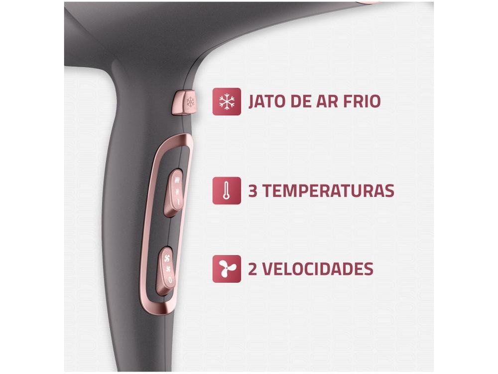 Secador de Cabelo Mondial Keratin Grafite e Rosé - 6