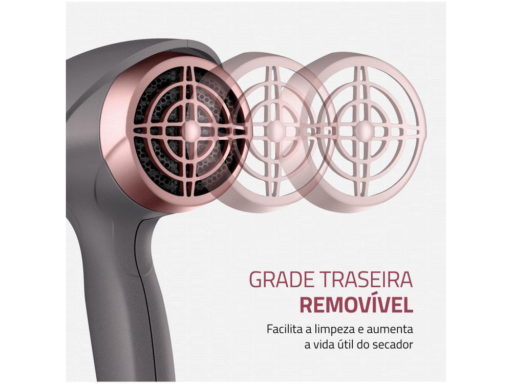 Secador de Cabelo Mondial Keratin Grafite e Rosé - 8