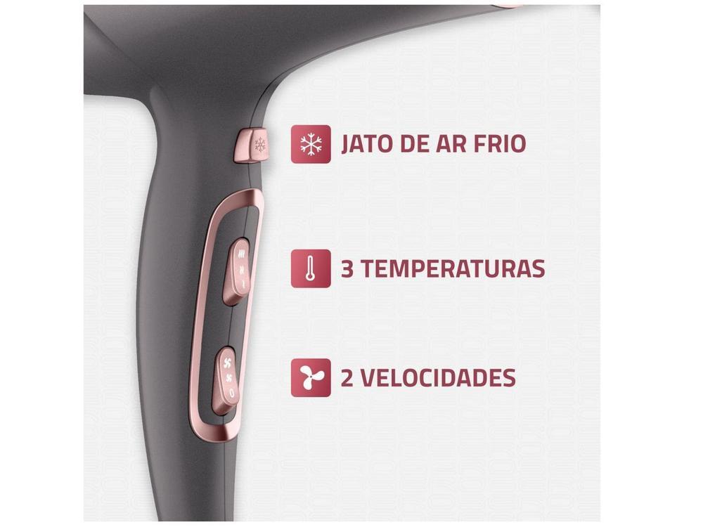 Secador de Cabelo Mondial Keratin Grafite e Rosé - 17