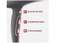 Secador de Cabelo Mondial Keratin Grafite e Rosé - 17