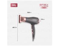Secador de Cabelo Mondial Keratin Grafite e Rosé - 20