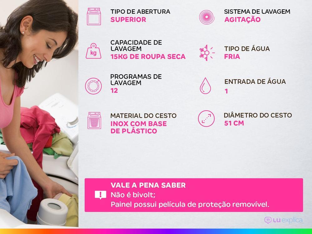 Lavadora de Roupas Brastemp 15kg Cesto Inox - 2