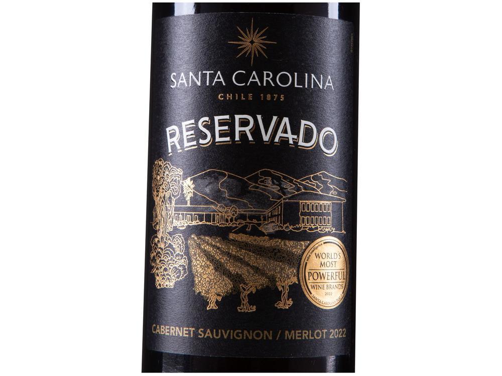 Vinho Tinto Seco Santa Carolina Reservado Cabernet Sauvignon Merlot Chile 750ml - 7