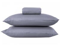 Jogo de Cama Queen 100% Poliéster Marcelino Têxtil Hypercal Cinza 3 Peças - 8