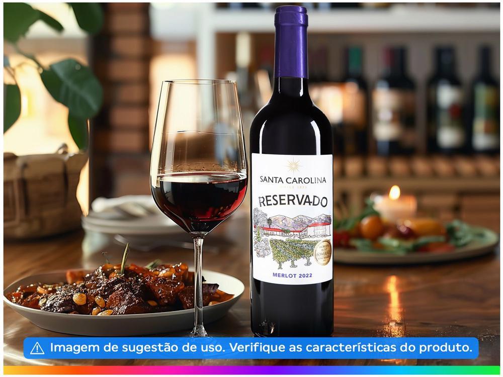 Vinho Tinto Santa Carolina Reservado Merlot Chile 750ml - 6