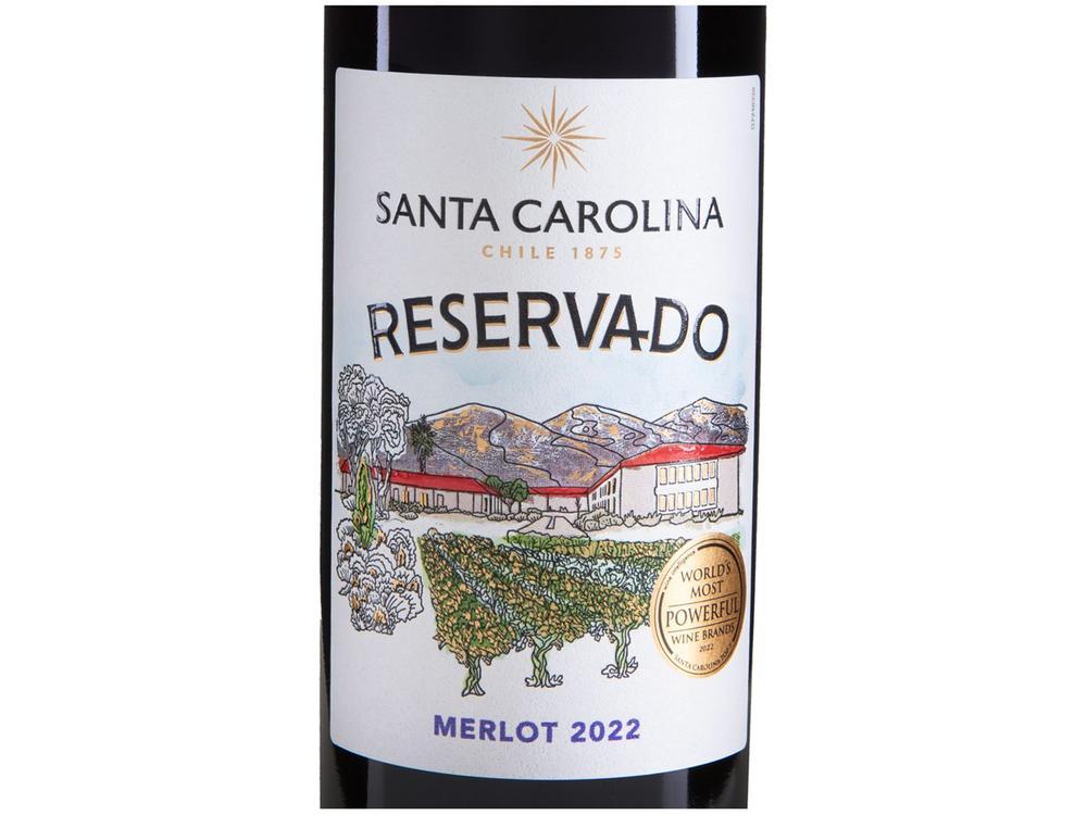 Vinho Tinto Santa Carolina Reservado Merlot Chile 750ml - 7