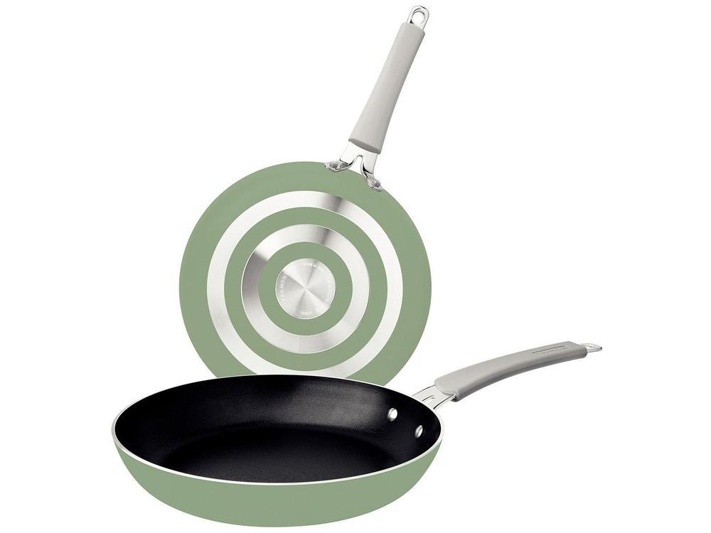 Conjunto de Frigideiras Antiaderente Tramontina Starflon Excellent Verde 2 Peças 20cm e 25cm - 10