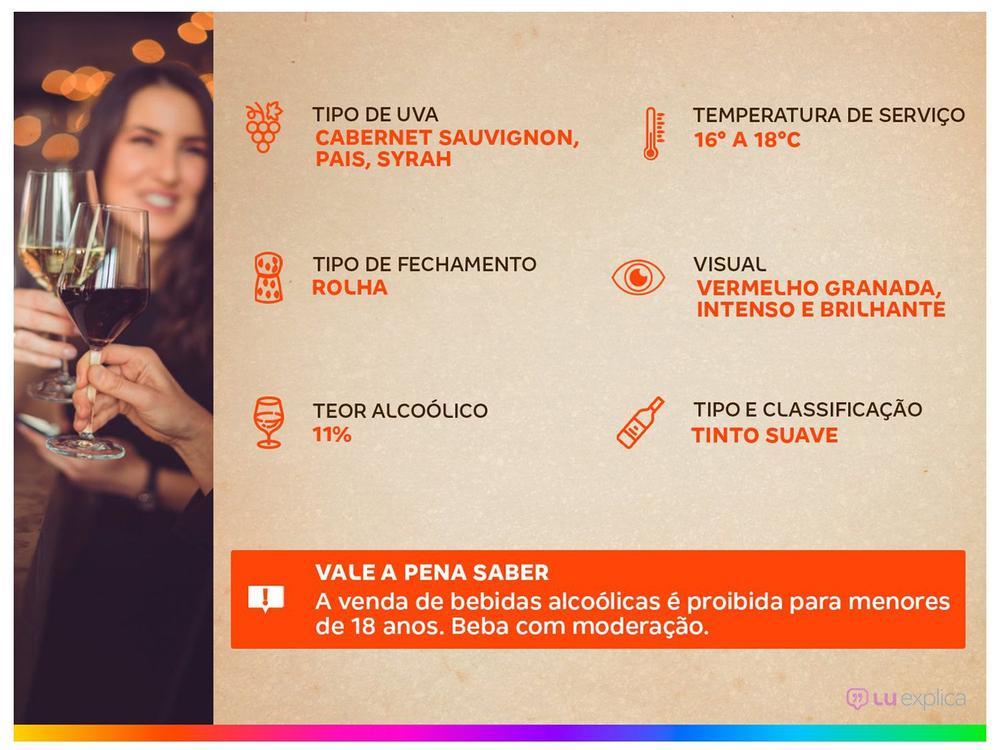 Vinho Tinto Suave Santa Carolina Reservado Chile 750ml - 3