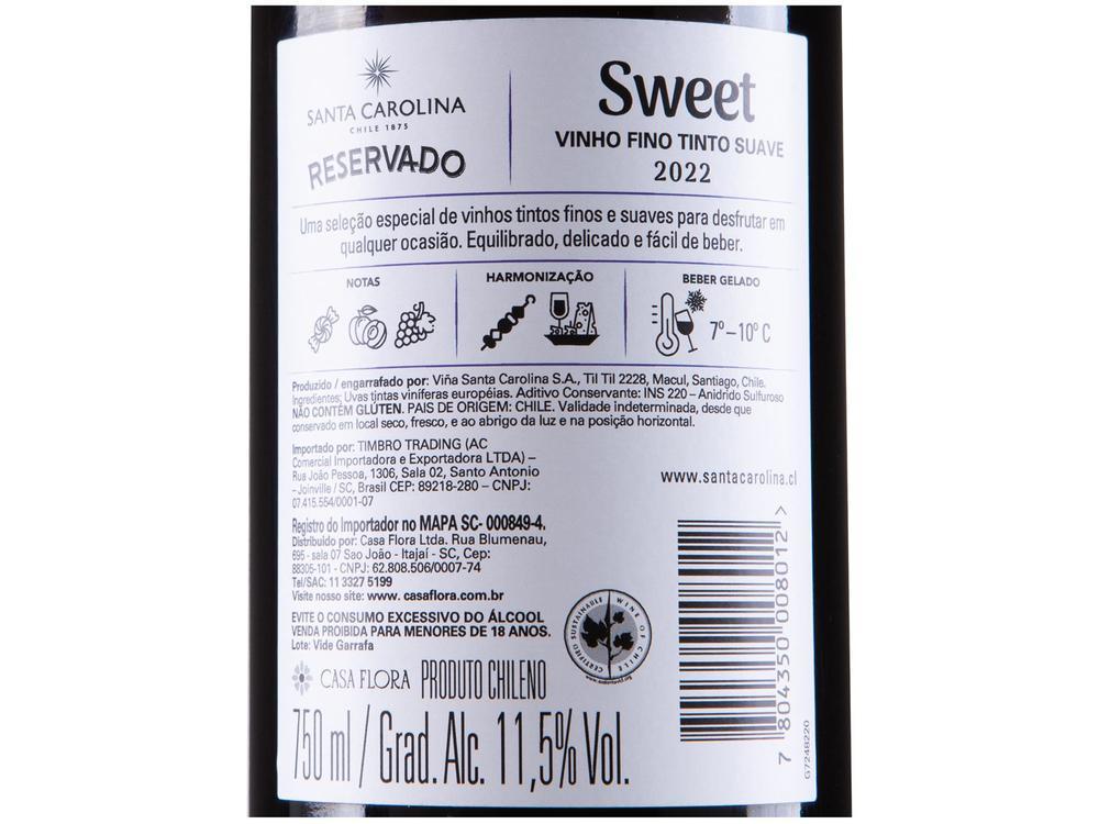 Vinho Tinto Suave Santa Carolina Reservado Chile 750ml - 8