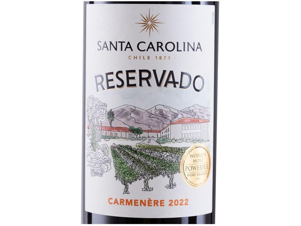 Vinho Tinto Seco Santa Carolina Reservado Carmenere Chile 750ml - 7