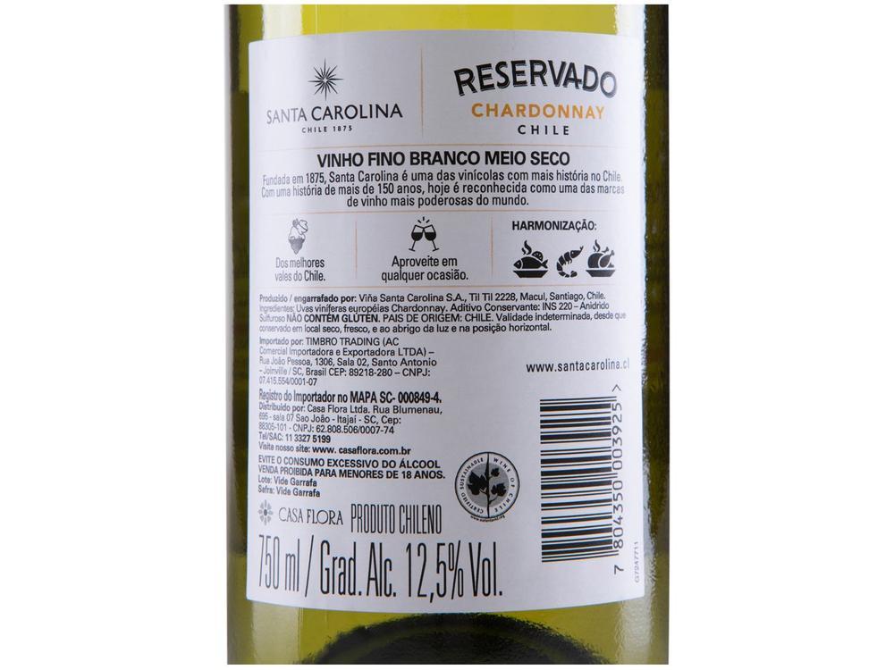 Vinho Branco Seco Santa Carolina Reservado Chardonnay Chile 750ml - 8
