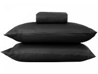 Jogo de Cama Casal 100% Poliéster Marcelino Têxtil Hypercal Preto 3 Peças - 8