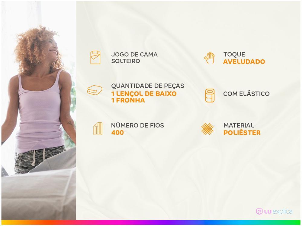Jogo de Cama Solteiro 100% Poliéster Marcelino Têxtil Hypercal Preto 2 Peças - 7