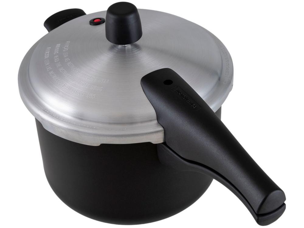 Panela de Pressão Tramontina Antiaderente 4,5L Preto e Prata Vancouver Effect - 4