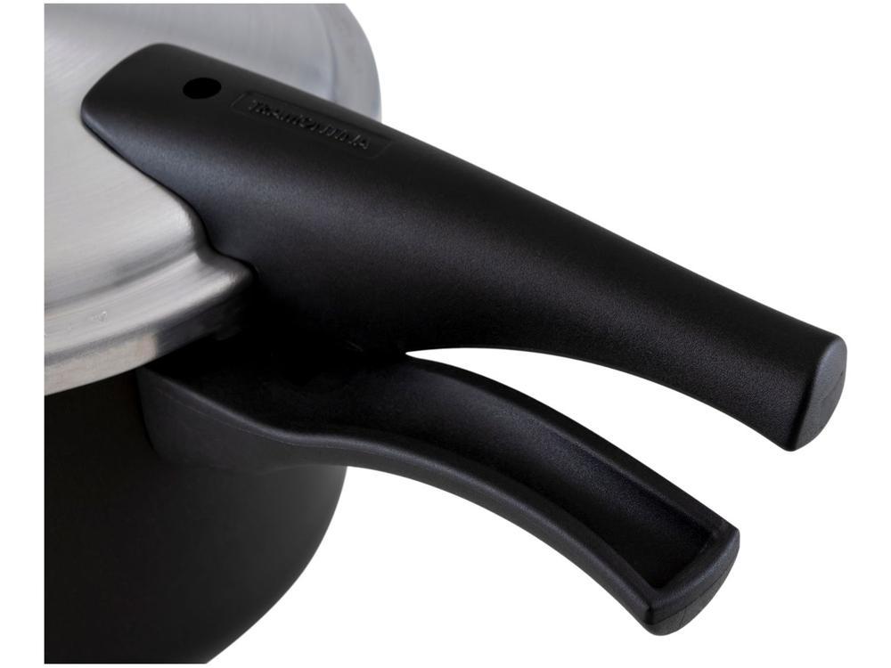 Panela de Pressão Tramontina Antiaderente 4,5L Preto e Prata Vancouver Effect - 9