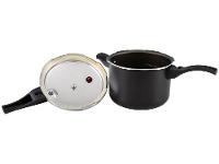 Panela de Pressão Tramontina Antiaderente 4,5L Preto e Prata Vancouver Effect - 5