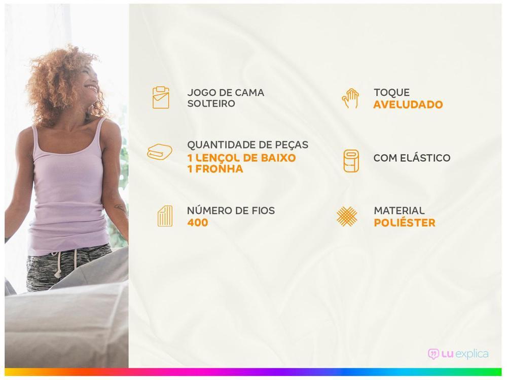 Jogo de Cama Solteiro 100% Poliéster Marcelino Têxtil Hypercal Rosé 2 Peças - 7