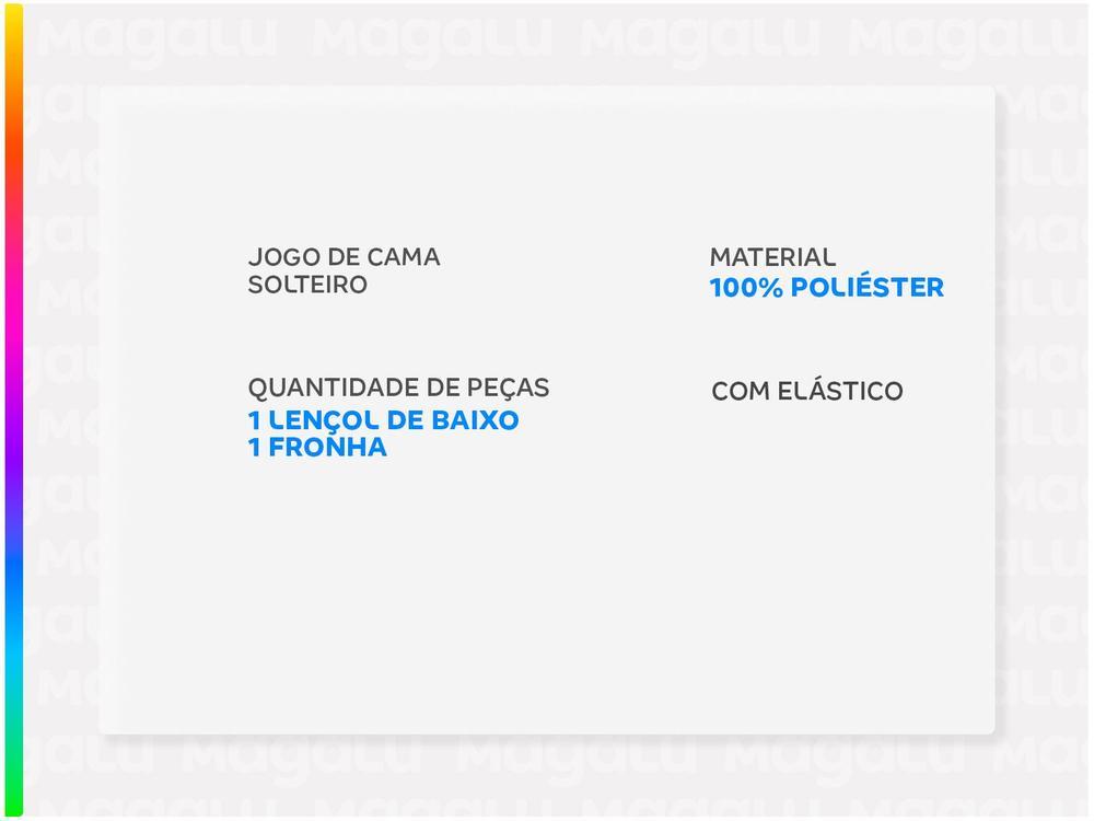 Jogo de Cama Solteiro 100% Poliéster Marcelino Têxtil Hypercal Rosé 2 Peças - 2