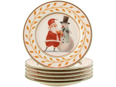 Jogo de Pratos de Cerâmica Redondos Raso