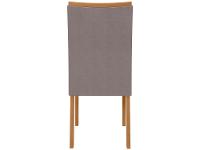 Mesa de Jantar 4 Cadeiras Retangular Branca e Amêndoa Móveis Tampo de Vidro Lopas Celebrare - 7