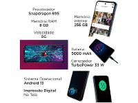 Smartphone Motorola Moto G84 256GB Magenta 5G Snapdragon 695 8GB RAM 6,55" Câm. Dupla + Selfie 16MP Dual Chip - 5