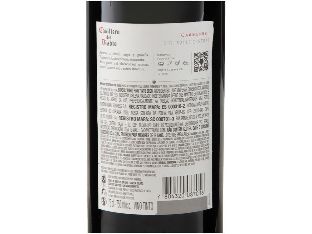 Vinho Tinto Seco Concha y Toro Carmenere - 4