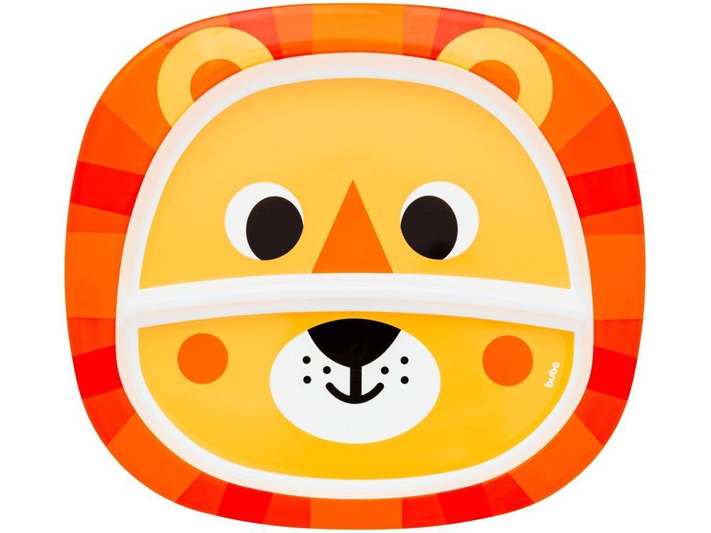 Kit Refeição Infantil Buba Zoo Leão 3 Peças Laranja - 3