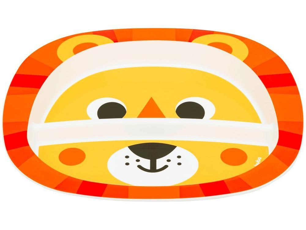 Kit Refeição Infantil Buba Zoo Leão 3 Peças Laranja - 5