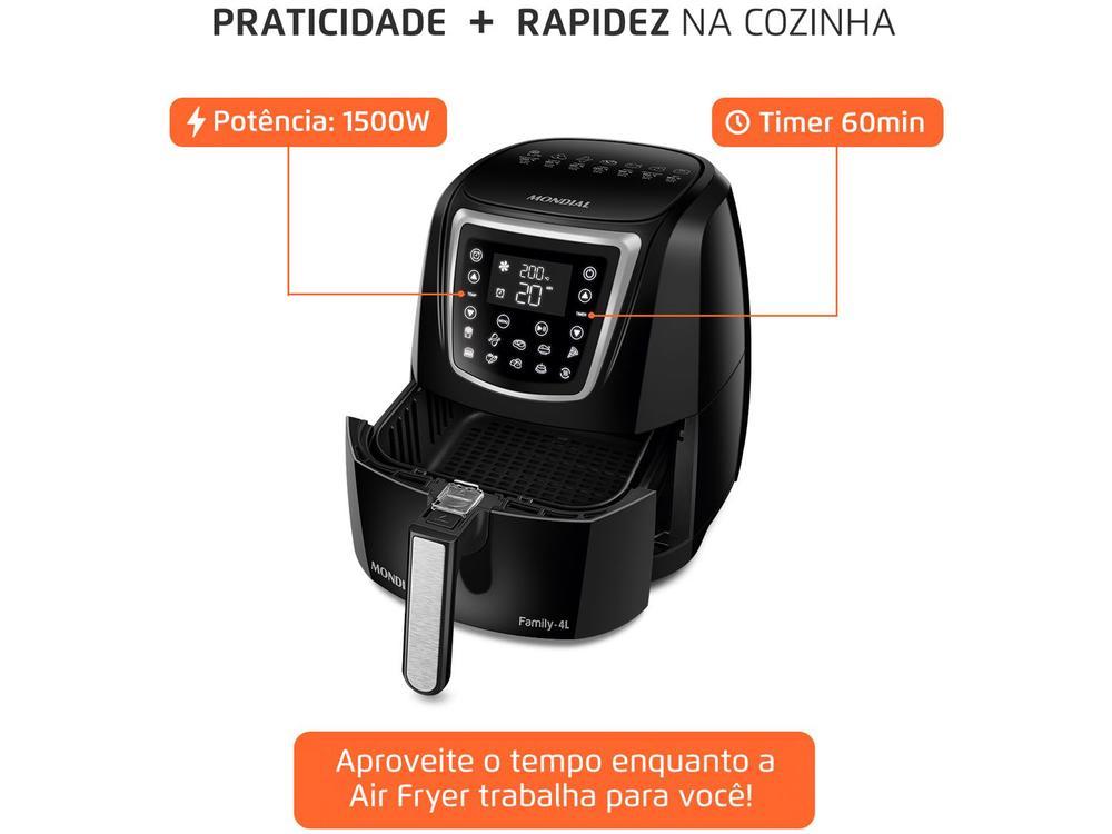 Air Fryer Mondial Family AFN-40-DI Preto 4L - 16