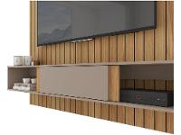 Painel para TV até 65" Caemmun Boreal 1.8 1 Prateleira - 8