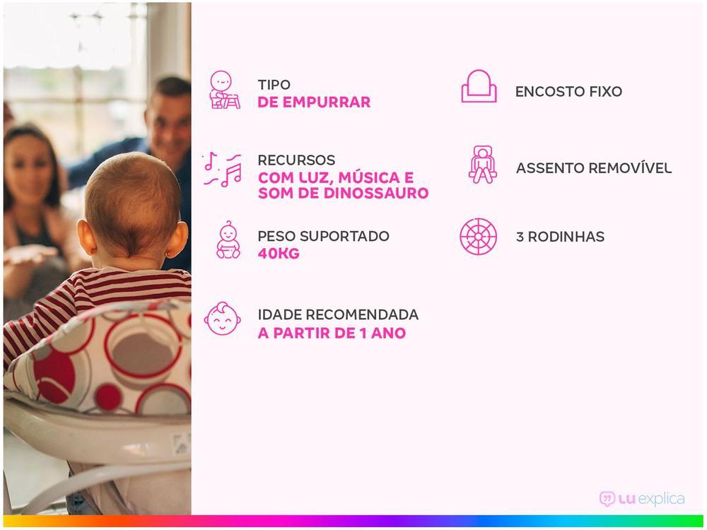 Andador Infantil Buba Baby Dino de Empurrar - 2
