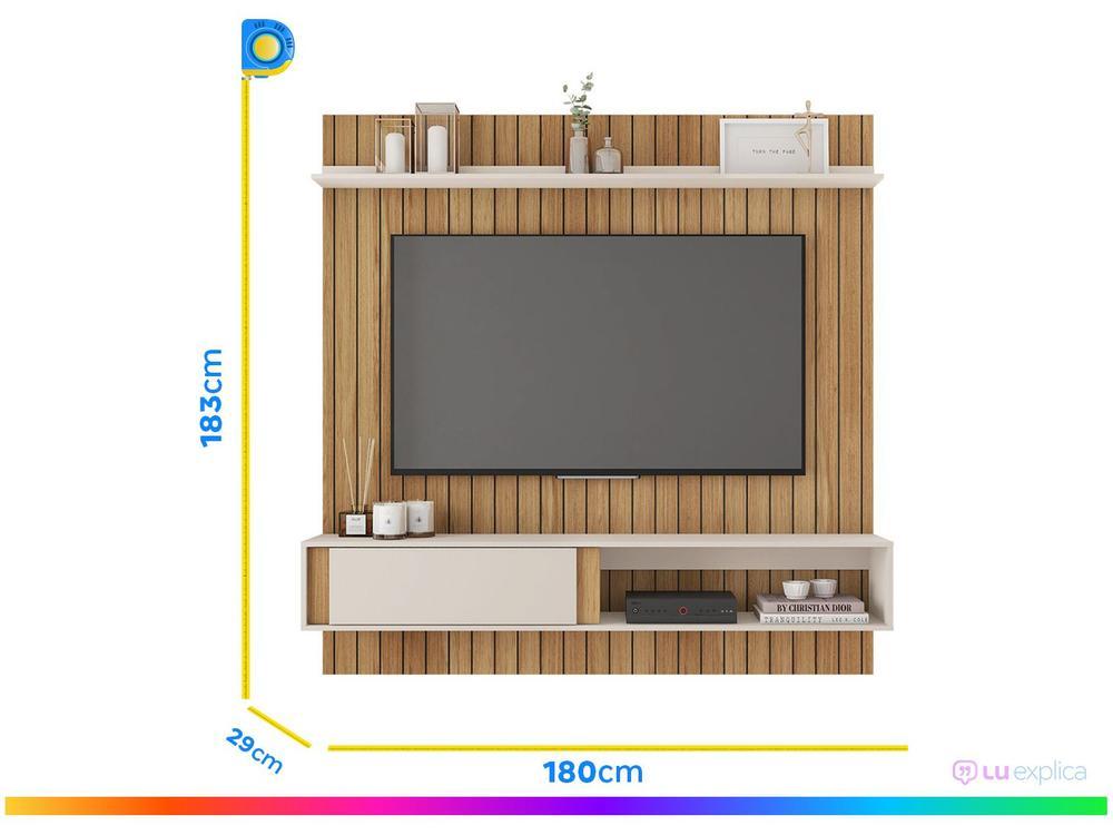 Painel para TV até 65" Caemmun Boreal 1.8 1 Prateleira - 14
