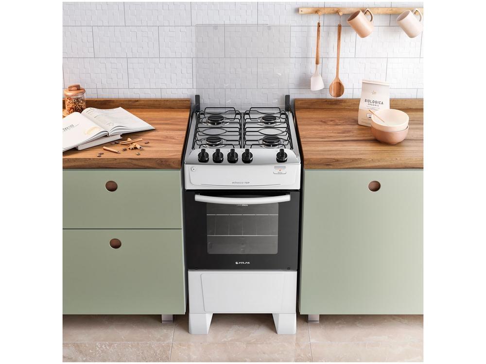 Fogão 4 Bocas Atlas Branco Mônaco Top - 7