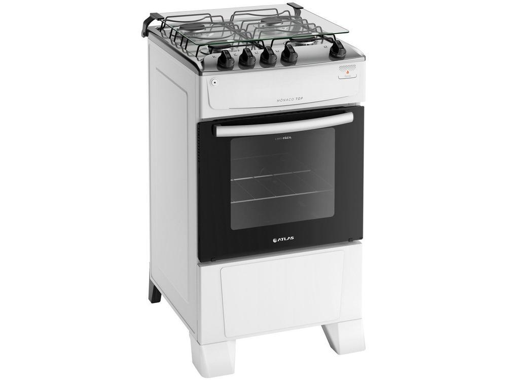 Fogão 4 Bocas Atlas Branco Mônaco Top - 8