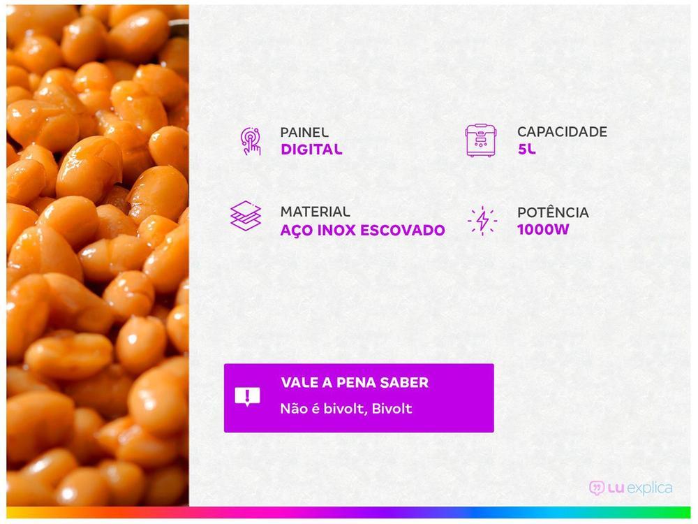 Panela de Pressão Elétrica Electrolux 5L Inox 1000W Experience Rita Lobo PCC15 - 2