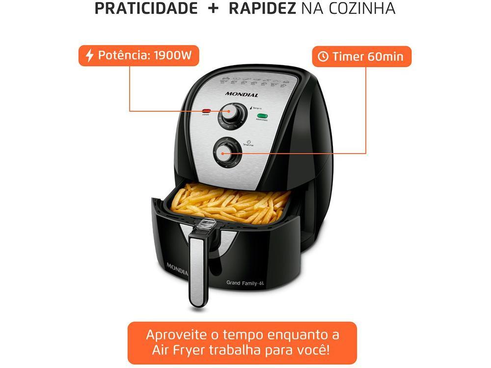 Air Fryer Mondial Grand Family AFN-60-BI Preta 6L - 25