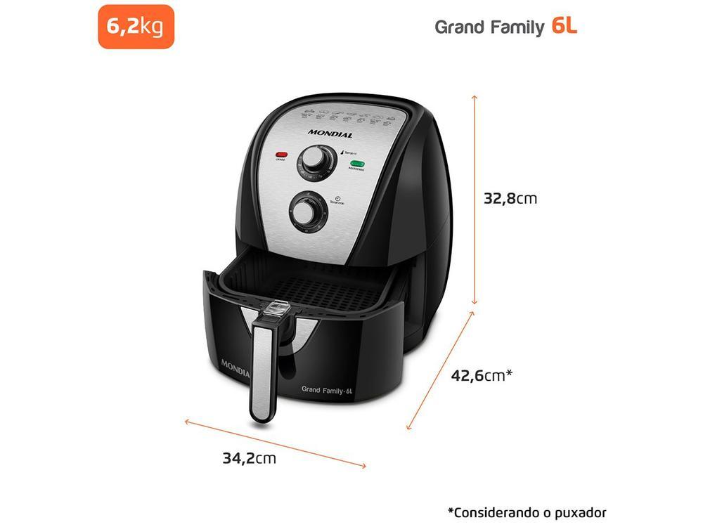 Air Fryer Mondial Grand Family AFN-60-BI Preta 6L - 26