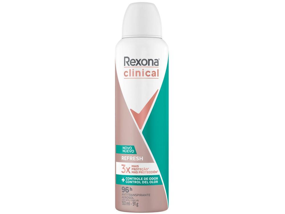 Desodorante Aerosol Antitranspirante Rexona Clinical Refresh 96 Horas 150ml - 1