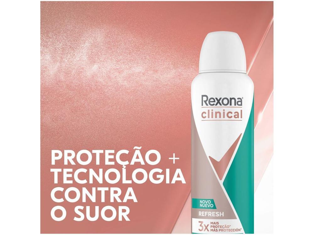 Desodorante Aerosol Antitranspirante Rexona Clinical Refresh 96 Horas 150ml - 6