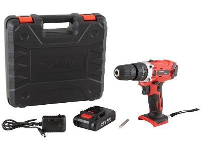 Furadeira e Parafusadeira de Impacto Mondial a Bateria 21V com Maleta Power Tools PF-09M