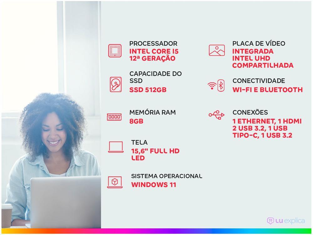 Notebook Acer Aspire 5 Intel Core i5 12450H 8GB RAM 512GB SSD 15,6” Full HD Windows 11 A515-57-565J - 2