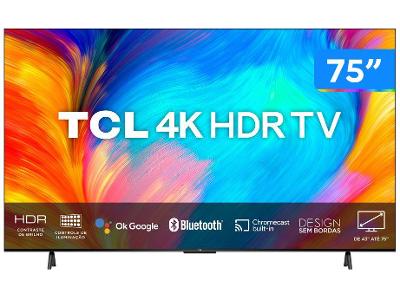 Smart TV 75” UHD 4K LED TCL 75P635 Wi-Fi