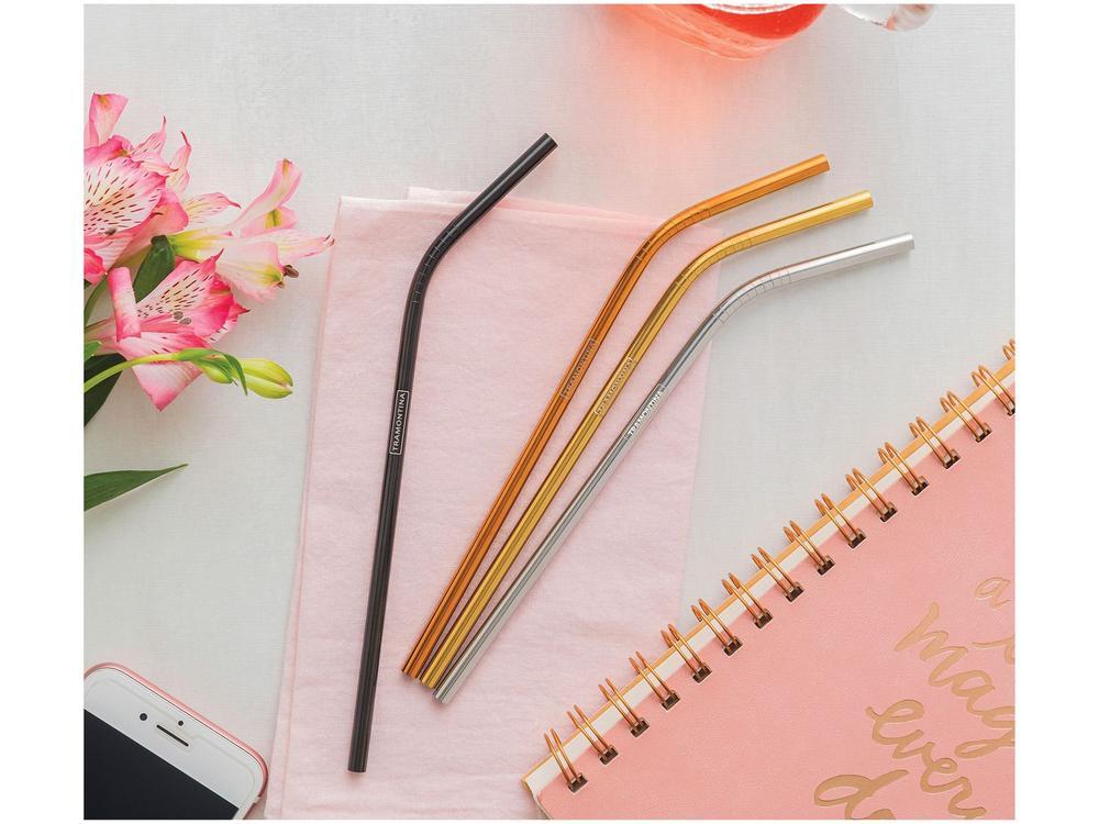 Jogo de Canudos de Inox Tramontina Bar com Escova 5 Peças - 2