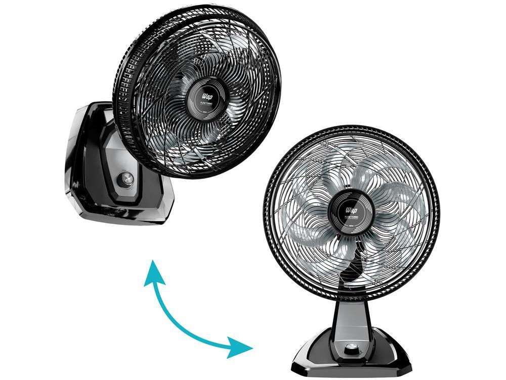 Ventilador 2 em 1 Wap Flow Turbo 50cm 8 Pás 3 Velocidades Preto e Cinza - 3