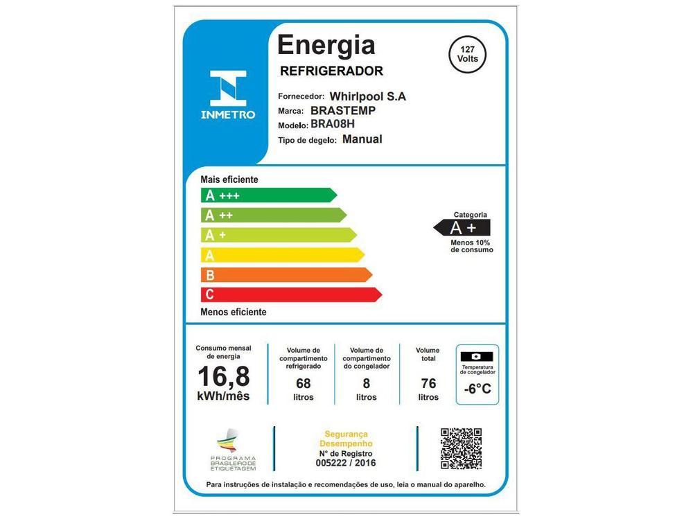 Frigobar Brastemp 76L Preto Retrô BRA08HE - 7