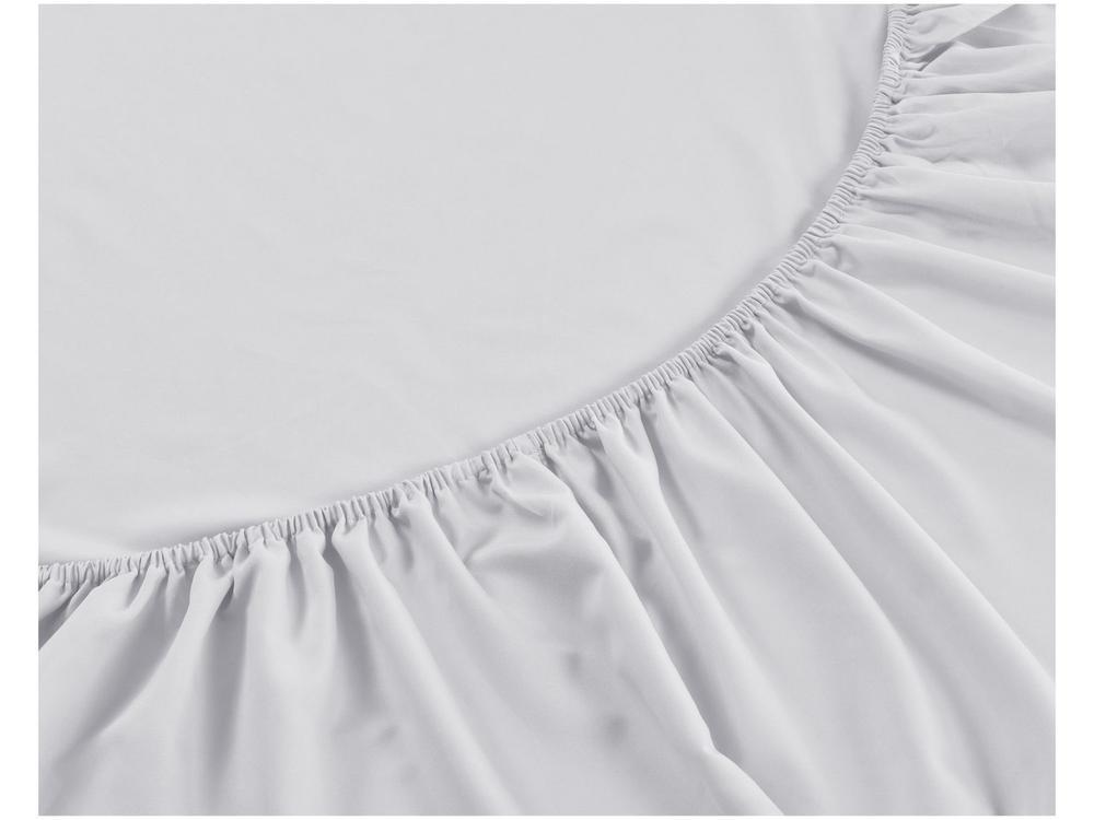 Jogo de Cama Casal de Poliéster Jolitex 300 Fios Toque de Seda Branco 3 Peças - 6