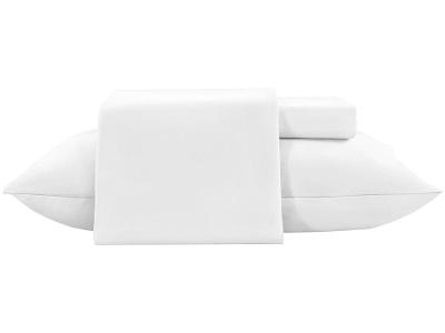 Jogo de Cama Solteiro de Poliéster Jolitex 300 Fios Toque de Seda Branco 2 Peças