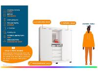 Guarda-roupa Casal com Espelho 2 Portas de Correr 4 Gavetas Araplac Sintra CAP24024 - 2