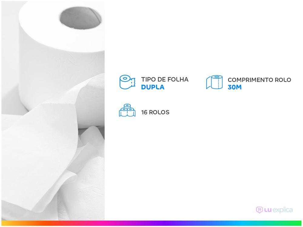 Papel Higiênico Folha Dupla Cotton Neutro Deluxe 16 Rolos 30m - 3